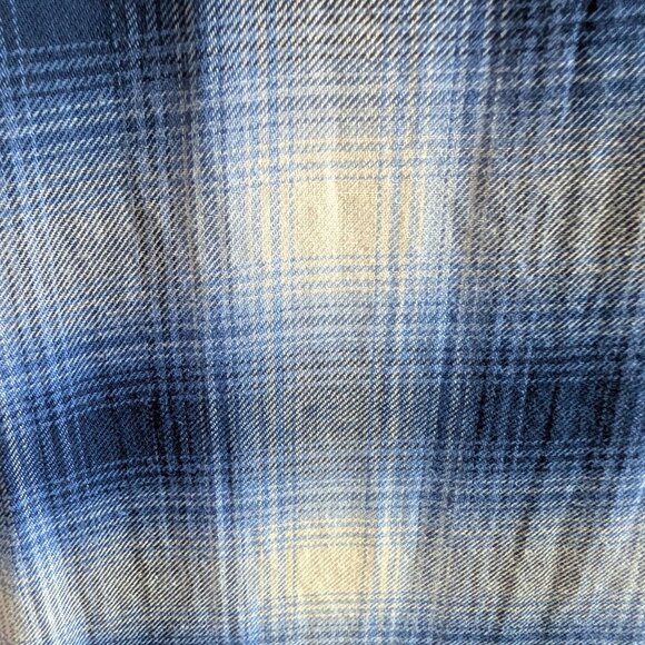 Polo Ralph Lauren Belted Shirtdress Maxi Long sleeves Blue Ombré Plaid Size 0 XS - Picture 13 of 16